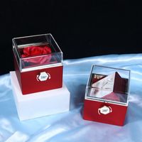 Romantic Rose Rubber Paint Soap Flower Jewelry Boxes main image 2