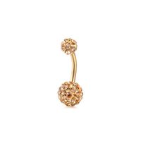 Fashion Round Stainless Steel Plating Zircon Belly Ring 1 Piece main image 5