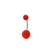 Fashion Round Stainless Steel Plating Zircon Belly Ring 1 Piece main image 4