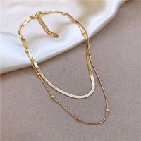 304 Stainless Steel 18K Gold Plated Hip-Hop Punk Plating Solid Color Necklace main image 3