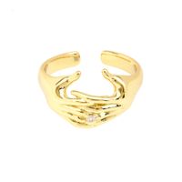 Vintage Style Round Hand Copper Plating Open Ring 1 Piece main image 2