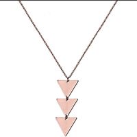 Simple Style Triangle Copper Plating Pendant Necklace 1 Piece main image 2