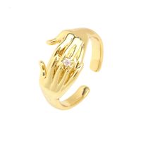 Vintage Style Round Hand Copper Plating Open Ring 1 Piece sku image 2