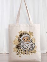 Women's Fashion Animal Letter Canvas Shopping Bags sku image 30