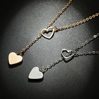 Fashion Heart Shape Alloy Plating Women's Pendant Necklace 1 Piece sku image 2
