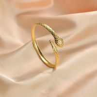 Fashion Solid Color Stainless Steel Plating Hollow Out Bangle 1 Piece sku image 4