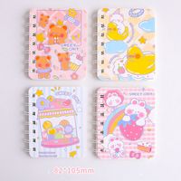 Cute Creative Cartoon Coil Portable Stationery Mini Notebook 1 Piece sku image 1