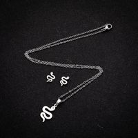 Simple Style Snake Stainless Steel Plating Women's Earrings Necklace main image 2