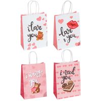 Valentine's Day Cute Letter Bear Heart Shape Paper Birthday Gift Bags main image 2