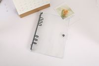 Fashion Color Clip Pvc Loose-leaf  6-hole Transparent Spiral Journal Book Shell sku image 14