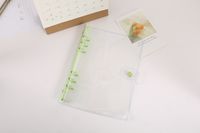 Fashion Color Clip Pvc Loose-leaf  6-hole Transparent Spiral Journal Book Shell sku image 20