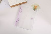 Fashion Color Clip Pvc Loose-leaf  6-hole Transparent Spiral Journal Book Shell sku image 19
