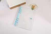 Fashion Color Clip Pvc Loose-leaf  6-hole Transparent Spiral Journal Book Shell sku image 21