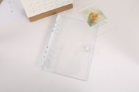 Fashion Color Clip Pvc Loose-leaf  6-hole Transparent Spiral Journal Book Shell sku image 1
