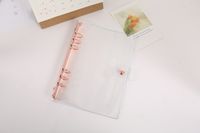 Fashion Color Clip Pvc Loose-leaf  6-hole Transparent Spiral Journal Book Shell sku image 25