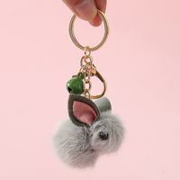 Mignon Lapin Chien Fruit Alliage Peluche Femmes Pendentif De Sac Porte-clés 1 Pièce sku image 5