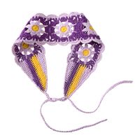 Style Ethnique Floral Tricoter Fait Main Bande De Cheveux 1 Pièce sku image 1