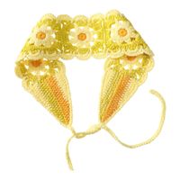 Ethnic Style Floral Knit Handmade Hair Band 1 Piece sku image 3