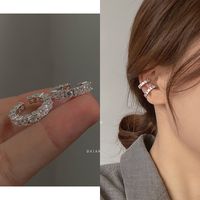 Retro Heart Shape Flower Alloy Plating Inlay Artificial Gemstones Pearl Women's Ear Clips 1 Pair sku image 55