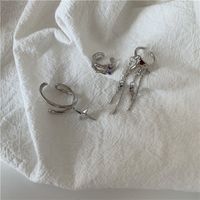 Retro Heart Shape Flower Alloy Plating Inlay Artificial Gemstones Pearl Women's Ear Clips 1 Pair sku image 54