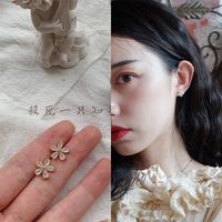 Retro Heart Shape Flower Alloy Plating Inlay Artificial Gemstones Pearl Women's Ear Clips 1 Pair sku image 43