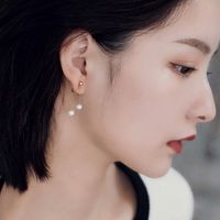Elegant Geometric Pearl Earrings 1 Pair sku image 3