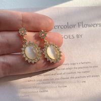 Retro Heart Shape Flower Alloy Plating Inlay Artificial Gemstones Pearl Women's Ear Clips 1 Pair sku image 48