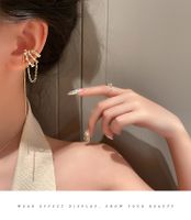 Retro Heart Shape Flower Alloy Plating Inlay Artificial Gemstones Pearl Women's Ear Clips 1 Pair sku image 10