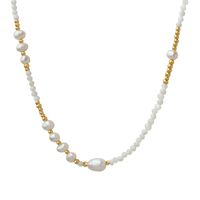 Einfacher Stil Geometrisch Perle Titan Stahl Halskette 1 Stück main image 3