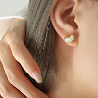 Großhandel Elegant Herzform Titan Stahl Inlay Hülse Armbänder Ohrringe Halskette sku image 1