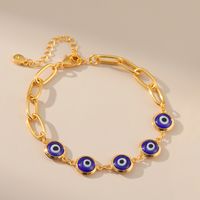 Retro Eye Copper Gold Plated Bracelets 1 Piece main image 2