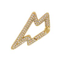 1 Piece Gold Plated Zircon Heart Shape Simple Style sku image 3