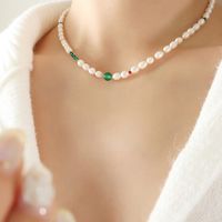 Ethnic Style Geometric Agate Glass Pearl Necklace 1 Piece sku image 1