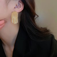 Fashion Geometric Copper Tassel Artificial Pearls Drop Earrings 1 Pair main image 6