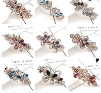 Fashion Flower Butterfly Rhinestone Hollow Out Inlay Resin Rhinestones Hair Clip 1 Piece main image 1