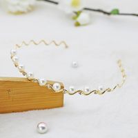 Mode Blume Metall Inlay Künstliche Perlen Künstlicher Diamant Haarband 1 Stück sku image 25