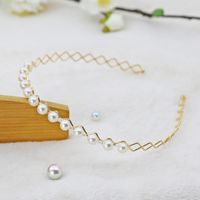Mode Blume Metall Inlay Künstliche Perlen Künstlicher Diamant Haarband 1 Stück sku image 36