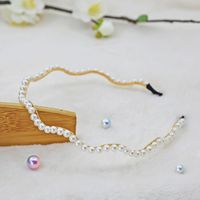 Mode Fleur Métal Incruster Perles Artificielles Diamant Artificiel Bande De Cheveux 1 Pièce sku image 15