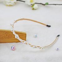 Mode Blume Metall Inlay Künstliche Perlen Künstlicher Diamant Haarband 1 Stück sku image 77