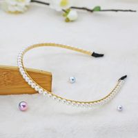 Fashion Flower Metal Inlay Artificial Pearls Artificial Diamond Hair Band 1 Piece sku image 14