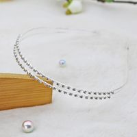 Mode Blume Metall Inlay Künstliche Perlen Künstlicher Diamant Haarband 1 Stück sku image 111