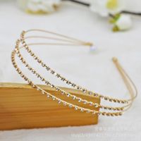 Mode Blume Metall Inlay Künstliche Perlen Künstlicher Diamant Haarband 1 Stück sku image 148