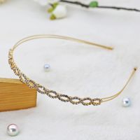 Mode Blume Metall Inlay Künstliche Perlen Künstlicher Diamant Haarband 1 Stück sku image 142