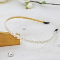 Mode Blume Metall Inlay Künstliche Perlen Künstlicher Diamant Haarband 1 Stück sku image 20