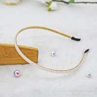 Mode Blume Metall Inlay Künstliche Perlen Künstlicher Diamant Haarband 1 Stück sku image 23