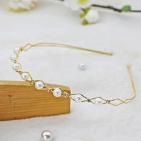 Mode Blume Metall Inlay Künstliche Perlen Künstlicher Diamant Haarband 1 Stück sku image 39