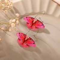 Style Simple Papillon Arylique Placage Femmes Boucles D'oreilles Cerceau 1 Paire main image 1
