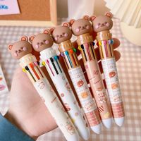 Cute Bear Shape Quick-drying Students Stationery Ballpoint Pen 1pcs main image 4