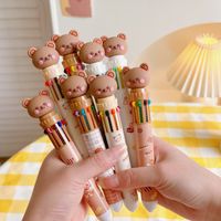 Cute Bear Shape Quick-drying Students Stationery Ballpoint Pen 1pcs main image 3