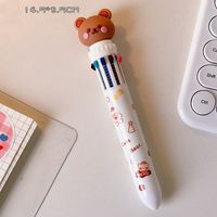 Cute Bear Shape Quick-drying Students Stationery Ballpoint Pen 1pcs sku image 4